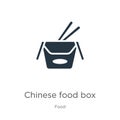 Chinese food box icon vector. Trendy flat chinese food box icon from food collection isolated on white background. Vector Royalty Free Stock Photo
