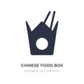 chinese food box icon on white background. Simple element illustration from Food concept Royalty Free Stock Photo