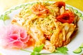 Chinese food - Cabbage fried Prawn Royalty Free Stock Photo