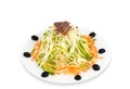 Chinese food. Cabbage salad, clipping path. Royalty Free Stock Photo