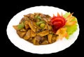 Chinese food. Cabbage salad, clipping path. Royalty Free Stock Photo