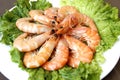 Sweet Boiled Shrimps, Chinese Cuisine Royalty Free Stock Photo