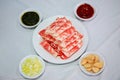 Chinese food hot pot - food materials Royalty Free Stock Photo