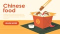 Chinese food landing page vector Royalty Free Stock Photo