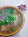 Lanzhou beef noodles,halal dish from China Royalty Free Stock Photo