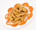 Chinese food. Meat fried in batter. Royalty Free Stock Photo