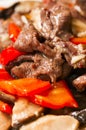 Chinese food--Mushroom and beef Royalty Free Stock Photo