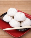 Chinese food - pork bun Royalty Free Stock Photo