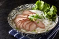 Chinese food, pork fork barbecue rice noodle Royalty Free Stock Photo