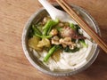 Chinese food, rice noodle soup Royalty Free Stock Photo