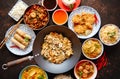 Chinese food set. Asian style food concept composition. Royalty Free Stock Photo