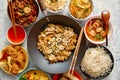 Chinese food set. Asian style food concept composition. Royalty Free Stock Photo