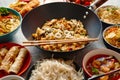 Chinese food set. Asian style food concept composition. Royalty Free Stock Photo