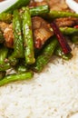 Chinese food-String beans and meat Royalty Free Stock Photo