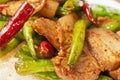 Chinese food-String beans and meat Royalty Free Stock Photo