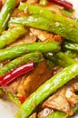 Chinese food-String beans and meat Royalty Free Stock Photo