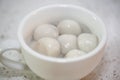 Chinese food `tang yuan` glutinous rice ball