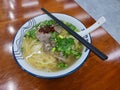 Chinese Food Western China Cuisine Lanzhou Noodles Fresh Hand Pulled Beef Noodle Soup Zhuhai Wanzi Xiangzhou Royalty Free Stock Photo