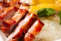 Chinese food--white chicken and Barbecued pork Royalty Free Stock Photo