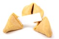 Chinese fortune cookie with blank paper Royalty Free Stock Photo