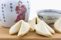 Chinese fortune cookies and teapot Royalty Free Stock Photo