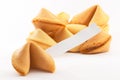 Chinese fortune cookies with white blank paper Royalty Free Stock Photo