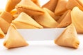 Chinese fortune cookies with white blank paper Royalty Free Stock Photo