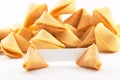 Chinese fortune cookies with white blank paper Royalty Free Stock Photo