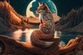 The Chinese Fox Spirit Gazing upon the Enchanted Lake