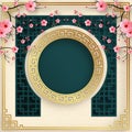 Chinese frame with oriental Asian elements