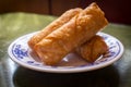 Chinese Fried Egg Rolls Royalty Free Stock Photo