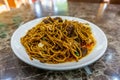 Chinese Fried Noodles View Royalty Free Stock Photo