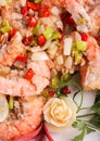 Chinese fried shrimps in breading Royalty Free Stock Photo