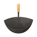 Chinese frying pan wok on white background Royalty Free Stock Photo