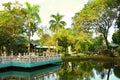 Chinese Garden lake and pavilion inside Rizal Park in Manila, Philippines Royalty Free Stock Photo