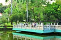 Chinese Garden lake and platform inside Rizal Park in Manila, Philippines Royalty Free Stock Photo