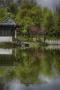 Chinese garden lakeside peacefulness Royalty Free Stock Photo