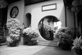 Chinese garden with pavilions