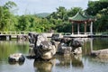 Chinese garden in Sanya Royalty Free Stock Photo