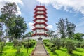 The Chinese Gardens pagoda is one of the most recognizable icons in Singapore. Royalty Free Stock Photo