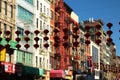 Chinese garland hanging on the street in New York