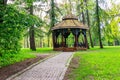 Chinese gazebo in Sofiyivka park in Uman, Ukraine Royalty Free Stock Photo