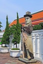 Chinese Giant Statue at Wat Pho Bangkok Thailand Royalty Free Stock Photo