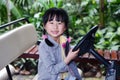 Chinese girl in the rainforest Royalty Free Stock Photo