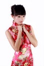 Chinese girl in traditional dress Royalty Free Stock Photo