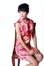 Chinese girl in traditional dress Royalty Free Stock Photo