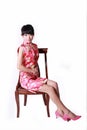 Chinese girl in traditional dress Royalty Free Stock Photo