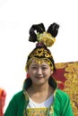 Chinese girl traditional headdress