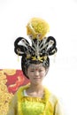 Chinese girl traditional headdress Royalty Free Stock Photo