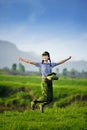 A Chinese girl in uniform